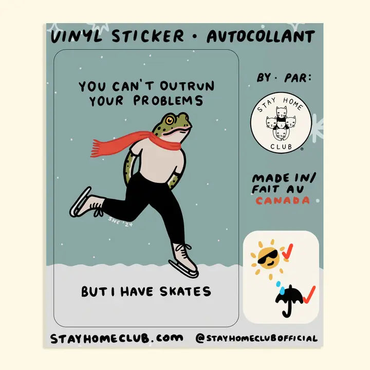 S100 Outrun Your Problems Waterproof Vinyl Sticker