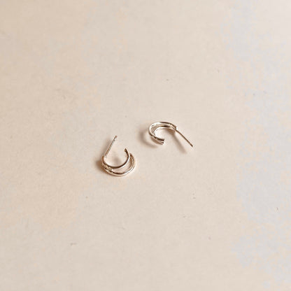 Tiny Wire Double Hook Earrings