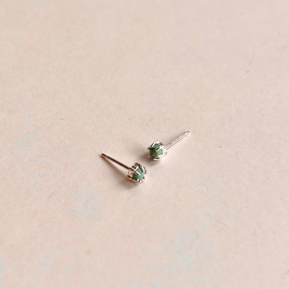 Claw Set Turquoise Stud With 6 Prongs Earrings