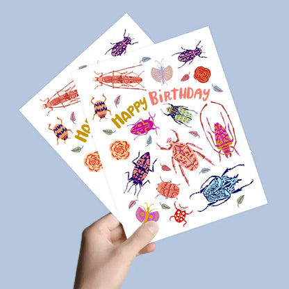 Beetles and Bugs Happy Birthday Card