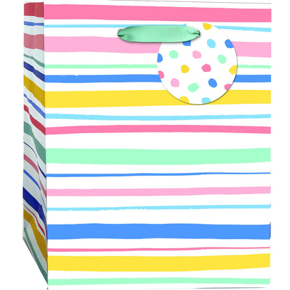 Happy Stripes And Dots Large Gift Bag