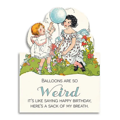 Balloons Are So Weird Funny Vintage Birthday Card