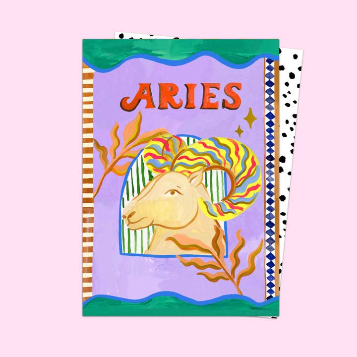 Aries Zodiac Card