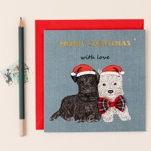 Christmas dogs with love Card