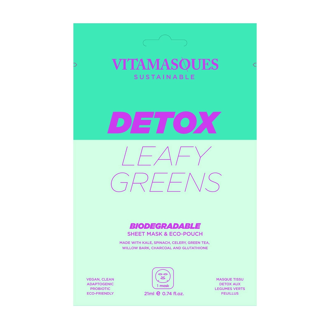 Detox Leafy Greens Biodegradable Mask