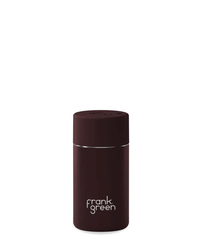 Ceramic Reusable Button Lid Chocolate Coffee Cup 12oz