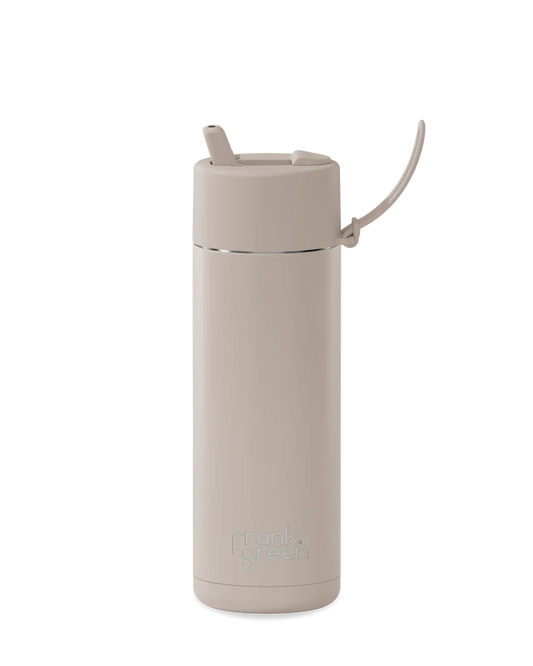 Ceramic Reuseable Water Bottle Flip Straw Lid Moon Dust 20oz