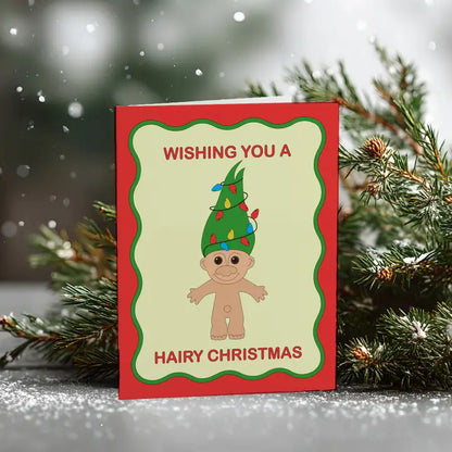 Trolls Hairy Christmas Card