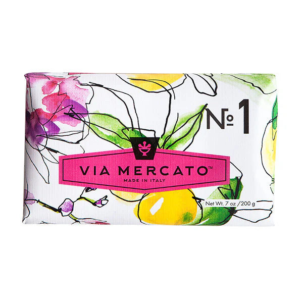 Via Mercato No.1 Soap - Bergamot Patchouli + Rosewood Soap