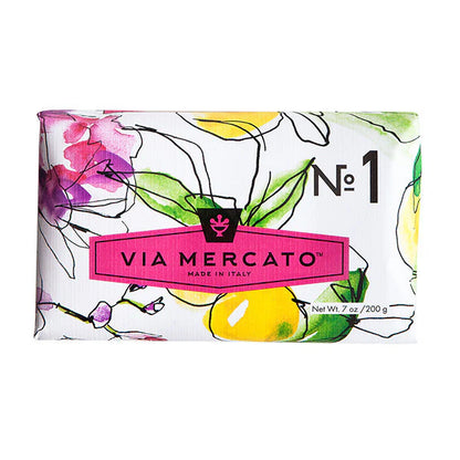 Via Mercato No.1 Soap - Bergamot Patchouli + Rosewood Soap