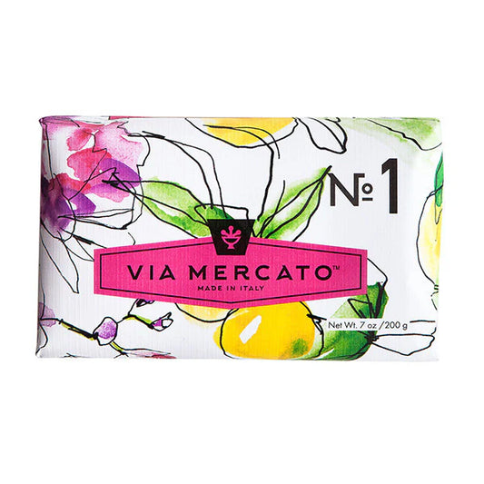Via Mercato No.1 Soap - Bergamot Patchouli + Rosewood Soap