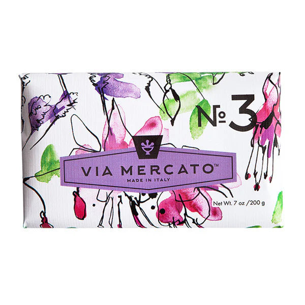 Via Mercato No.3 Soap - Pepe Rosa Lavender + Vanilla Bean