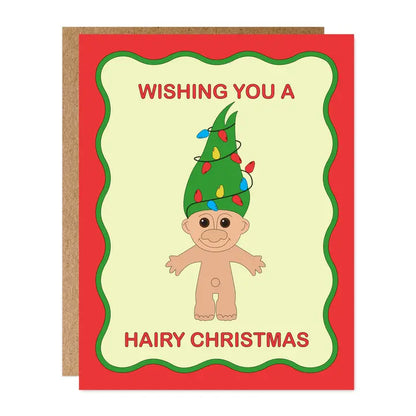 Trolls Hairy Christmas Card