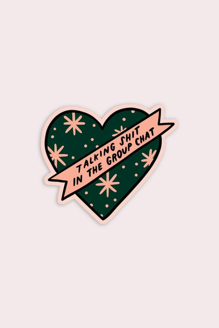 S30 Group Chat Heart Vinyl Sticker