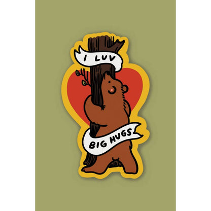 S18 I Luv Big Hugs Waterproof Vinyl Sticker