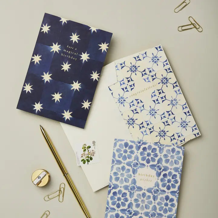 Navy Stars Magical Birthday Card