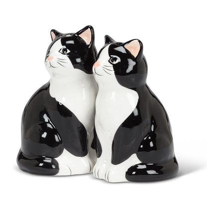 Black & White Cat Salt & Pepper Shakers
