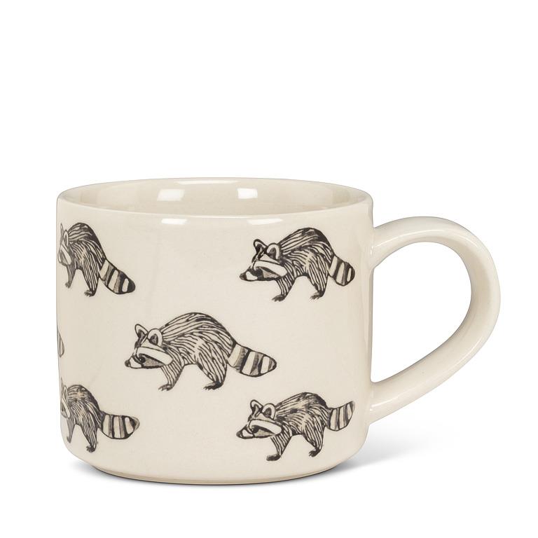 Allover Raccoon Stoneware Mug