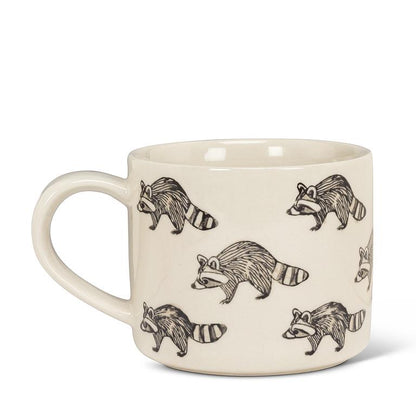 Allover Raccoon Stoneware Mug