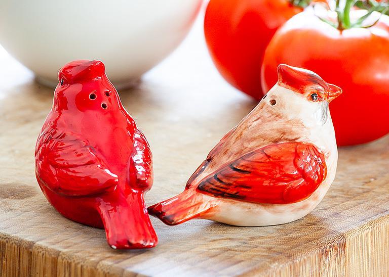 Cardinal Salt & Pepper Shakers