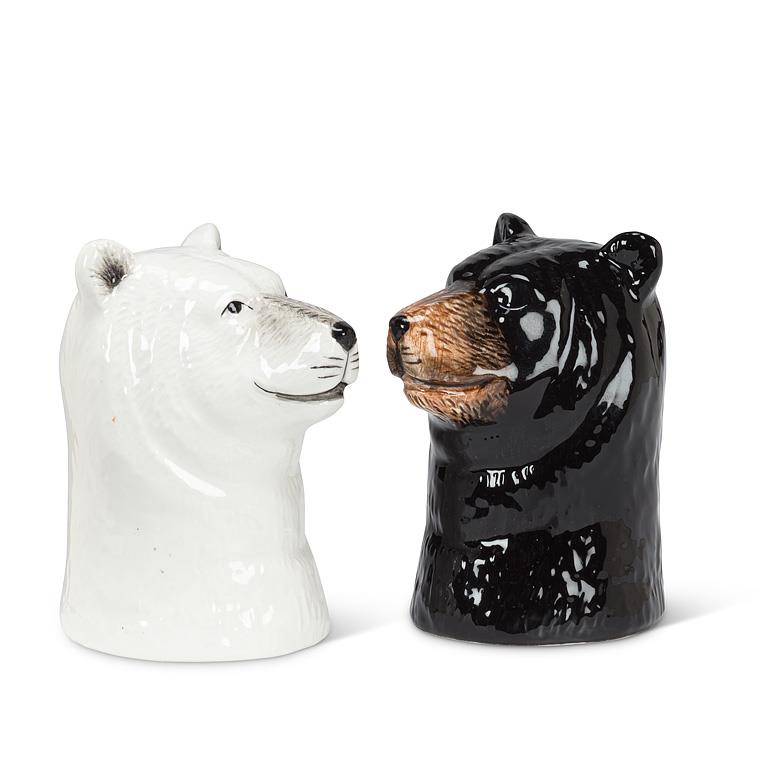 Black Bear & Polar Bear Salt & Pepper Shakers
