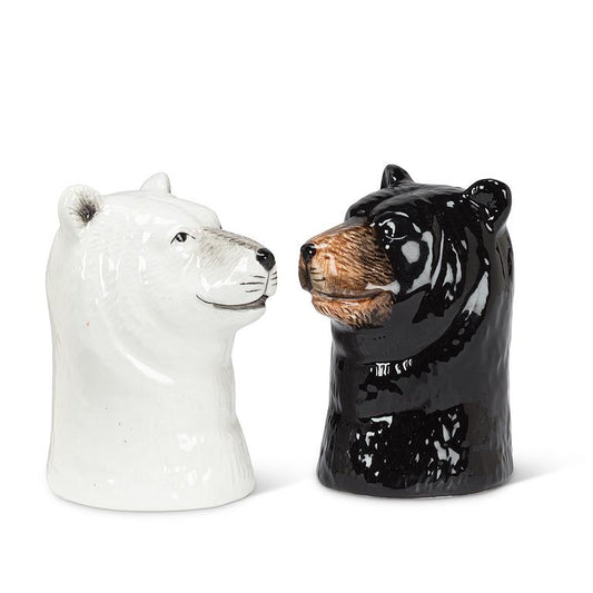 Black Bear & Polar Bear Salt & Pepper Shakers