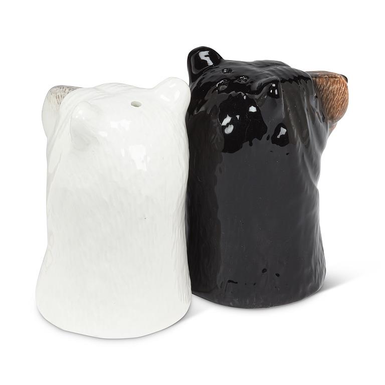 Black Bear & Polar Bear Salt & Pepper Shakers