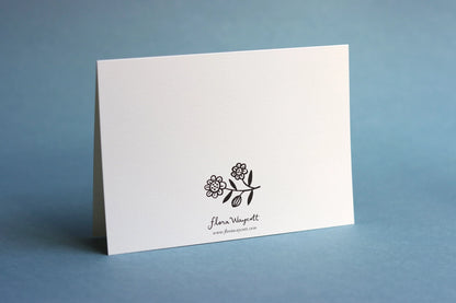 Curled Up Cat card
