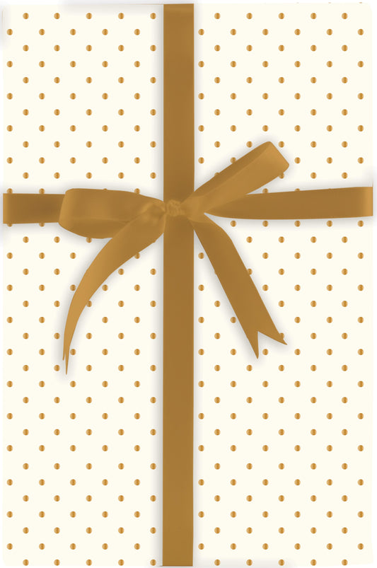 Gold Swiss Dots Cream Roll Wrap