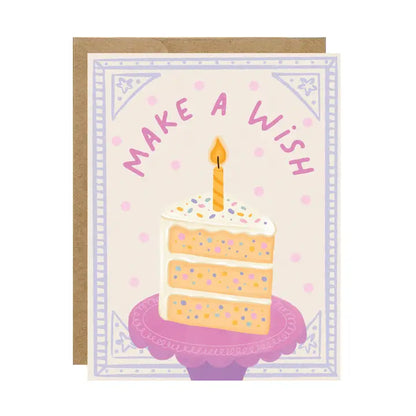 Make A Wish Confetti Birthday Cake Card