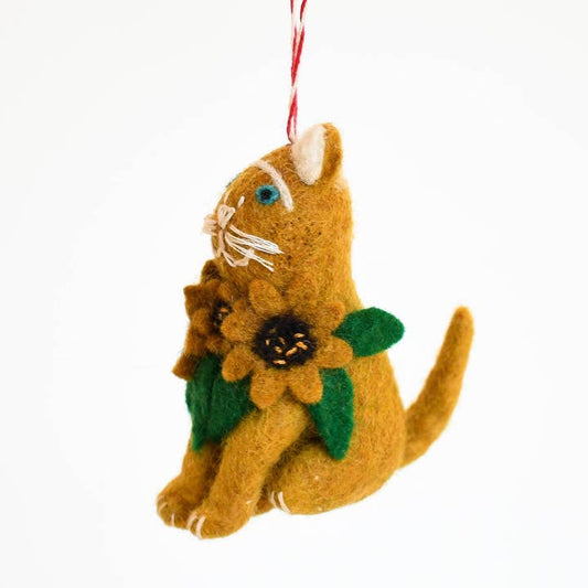 Vincat Van Gogh Cat Felt Decoration