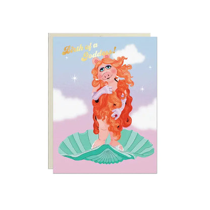 Birth of a Goddess Card Foil Birthday Card
