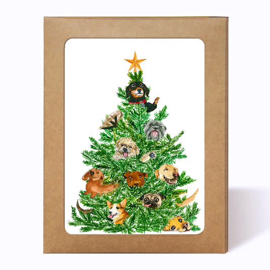 Dog Christmas Tree Boxed Cards