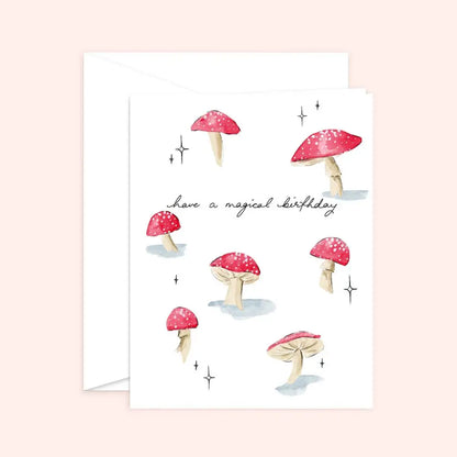 Red Mushroom Magical Birthday Card