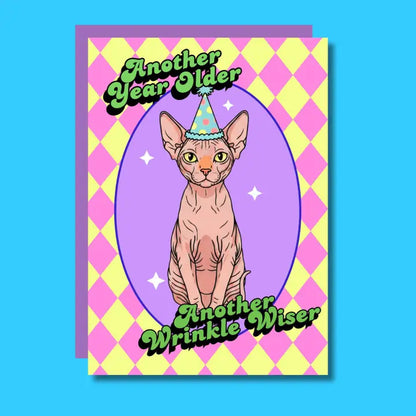 Another Year Older, Another Wrinkle Wiser Funny Cat Birthday
