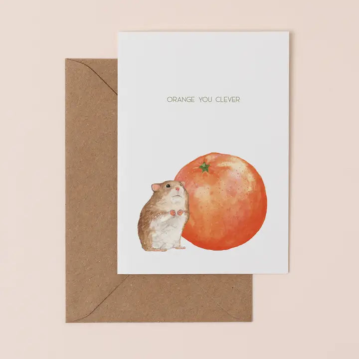 Orange You Clever Card