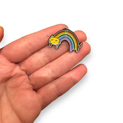 @4 Rainbow Resentment Cat Enamel Pin