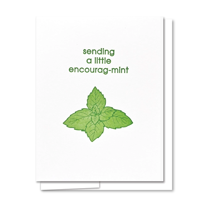 Encourag-mint Letterpress Card