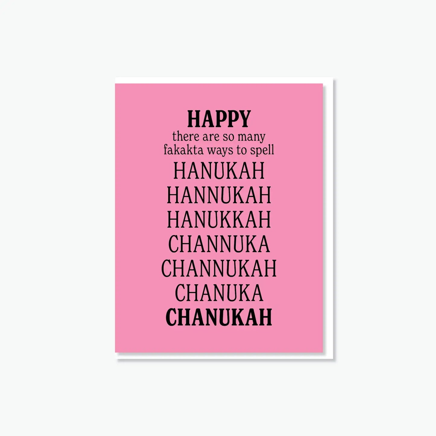 Fakakta Spellings Hanukkah Card