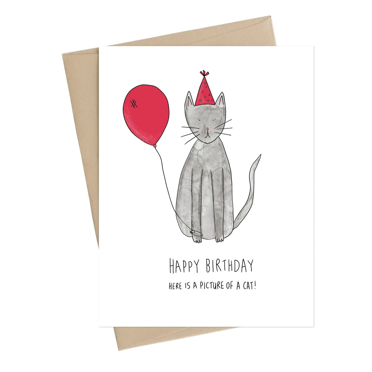 Happy Birthday! Here's A Picture Of A Cat Card