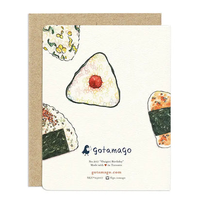 Onigiri Birthday Card