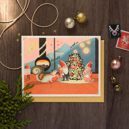 Tiny Cabin Xmas Greeting Card