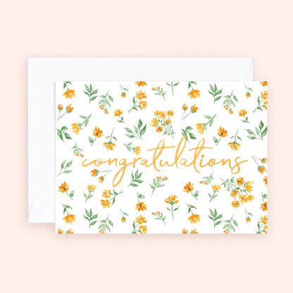 Floral Congratulations Enclosure Card