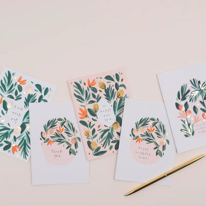 Happy Birthday To You Card Foiled Botanical Greeting Card