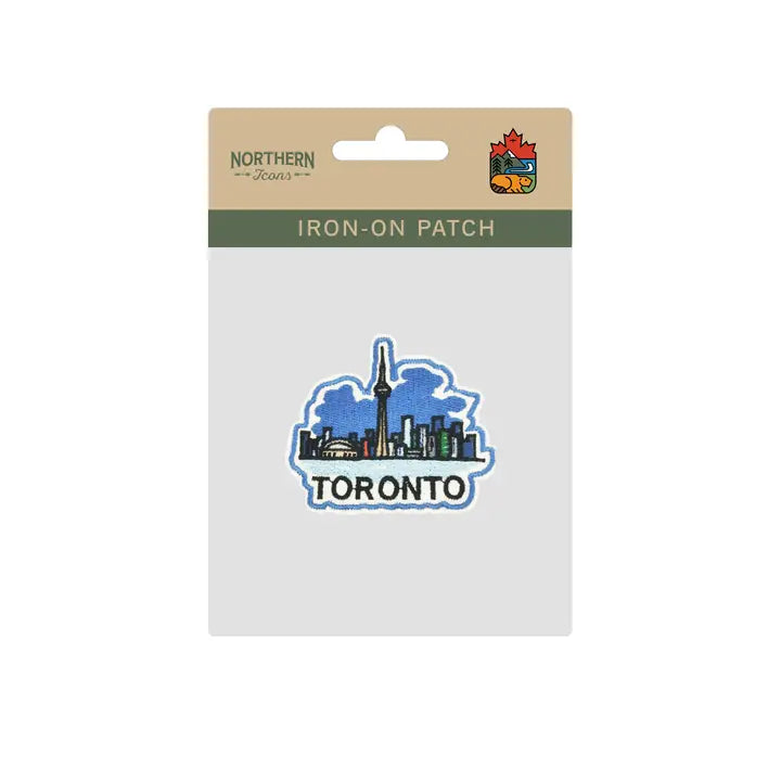 Toronto Skyline CN Tower Embroidered Patch Blue