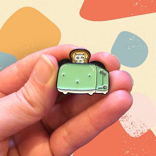 @22 Cat Toast Enamel Pin