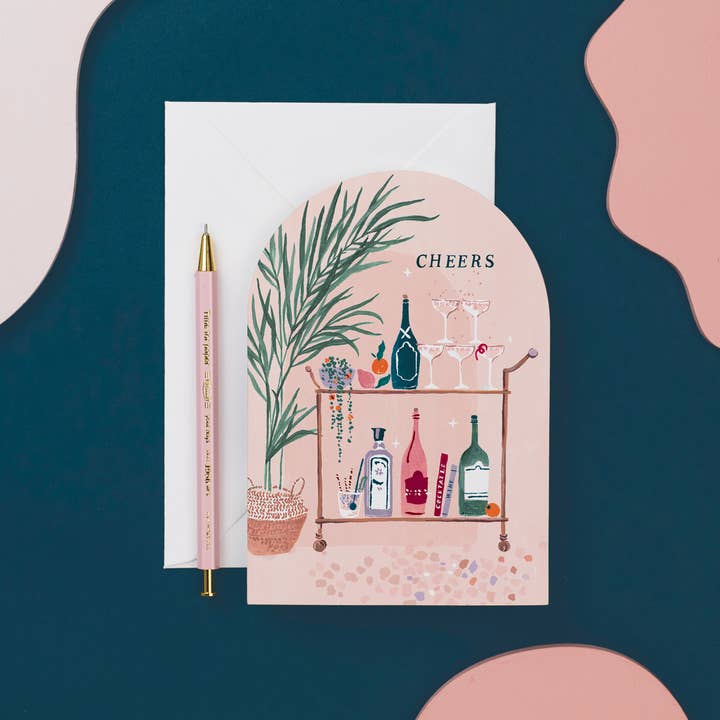 Bar Cart Cheers Card