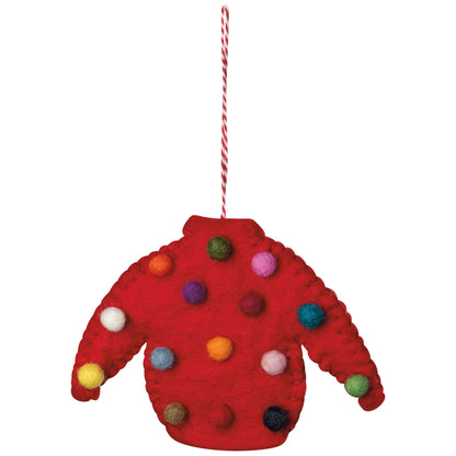 Felt Ugly Xmas Sweater Ornament