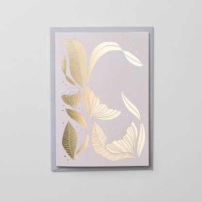 Golden Happy Birthday Card