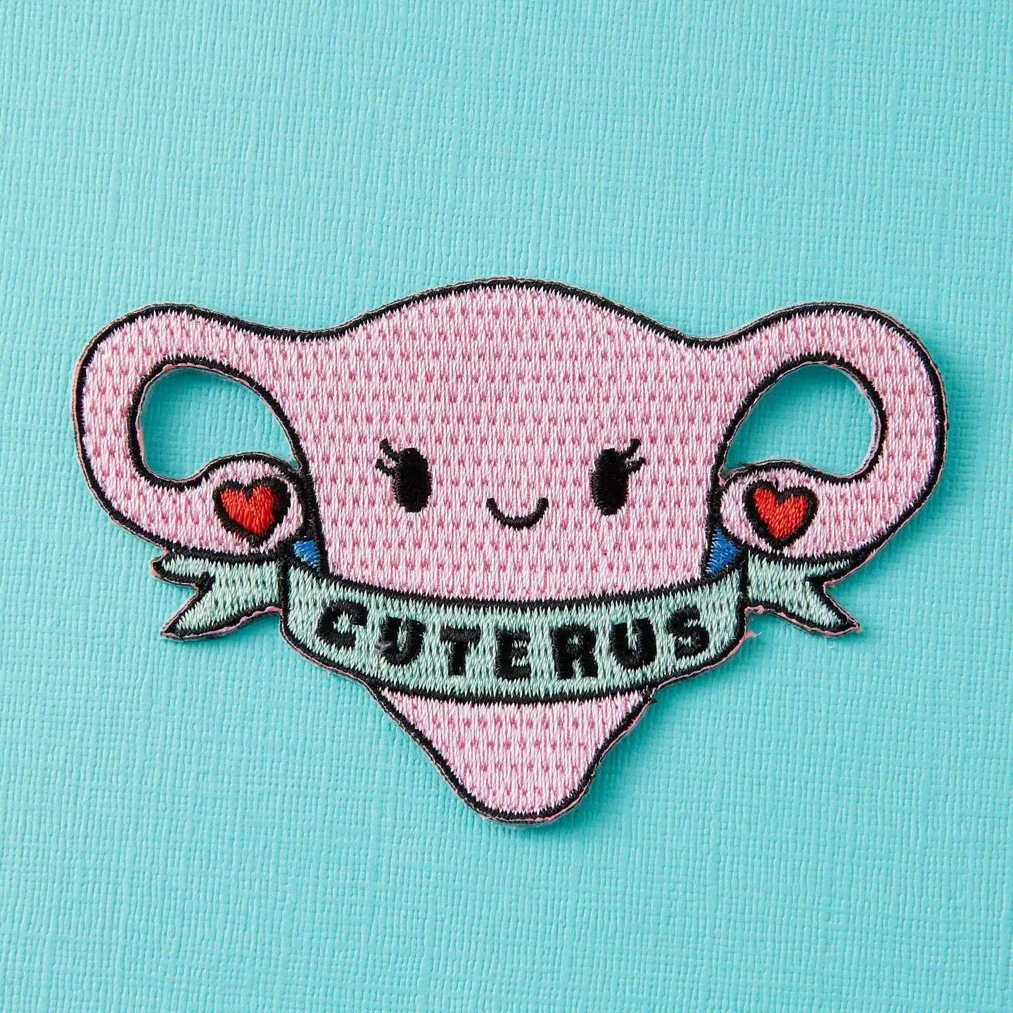 #116 Cuterus Uterus Embroidered Iron On Patch